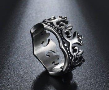 Gothic Titanium Steel Crown Ring Bazaare Mart Crown Ring