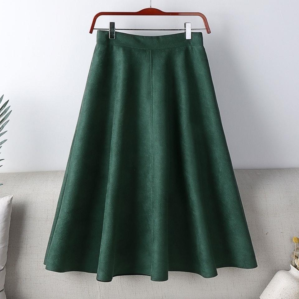 High Waist Mid - length Retro A - Line Skirt - Bazaare Mart