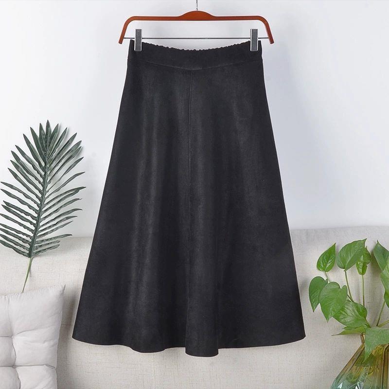 High Waist Mid - length Retro A - Line Skirt - Bazaare Mart