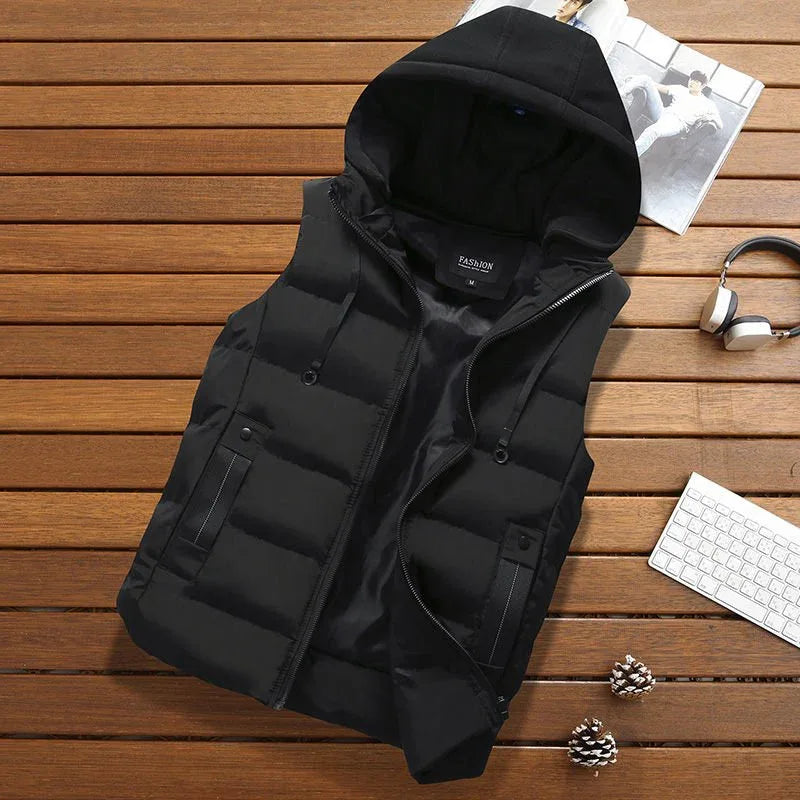 Hooded Puffer Vest Black Bazaare Mart Hooded Vest