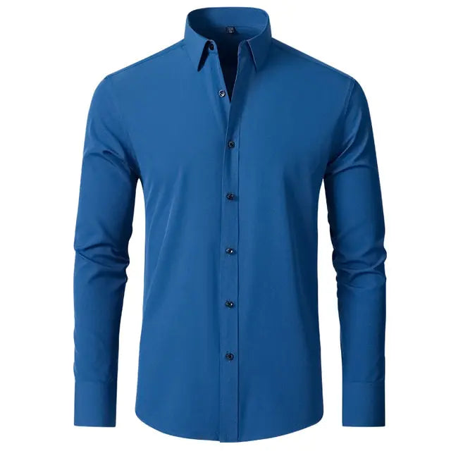 New Men's Elastic Business Shirt