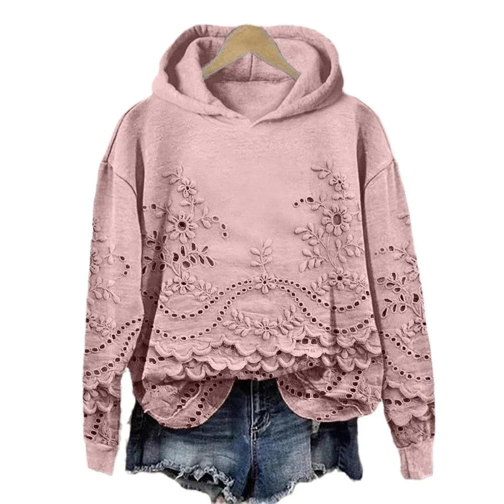 Lacey Eyelet Hoodie Bazarre Mart Eyelet Hoodie