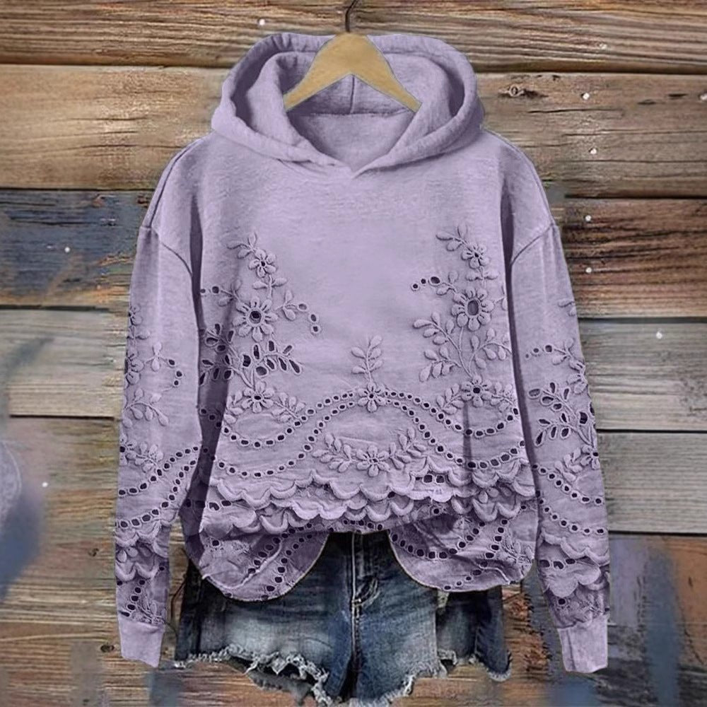 Lacey Eyelet Hoodie - Bazaare Mart
