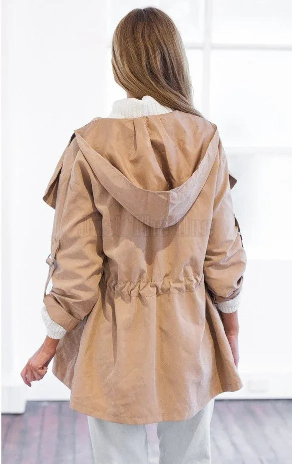 Lady's Light Hooded Waterproof Windbreaker Bazaare Mart Hooded Rain Jacket