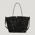 Large Sequin Tote Bag Black Large Bazarre Mart Sequin Purse