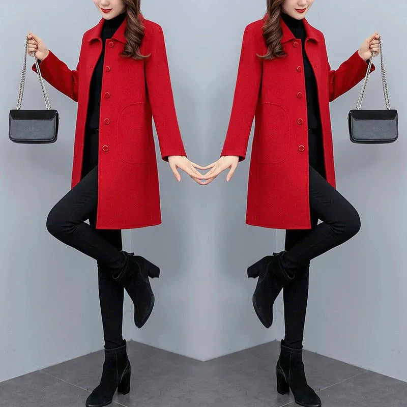 Light Dress Coat Bright Red