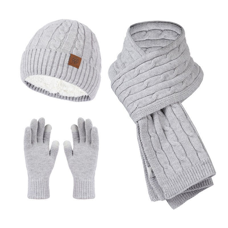 Men's Alpaca Winter Scarf Hat Gloves Set - Bazaare Mart