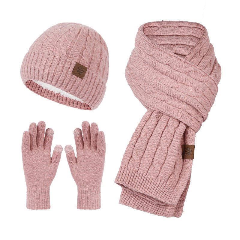 Men's Alpaca Winter Scarf Hat Gloves Set - Bazaare Mart