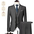 Men's Business Suits GRAY Bazaare Mart Men's 3Pc. Business Suit