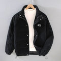 Men's Corduroy Thick Warm Jacket Black Bazaare Mart Men's Corduroy Jacket