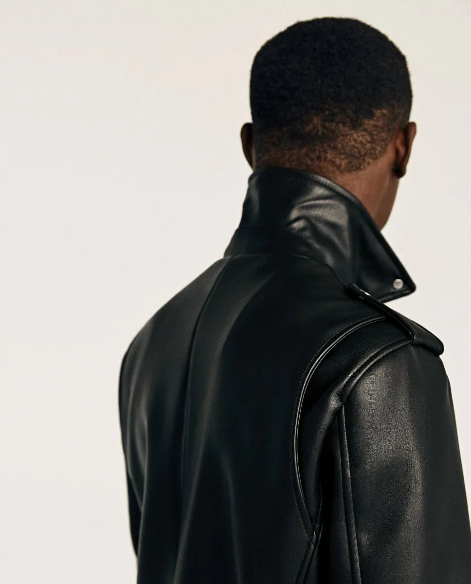 Men's PU Leather Motorcycle Jacket Bazaare Mart Men's Motorcycle Jacket