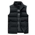 Men's Slim-Fit Puffer Vest Black Bazaare Mart Puffer Vest