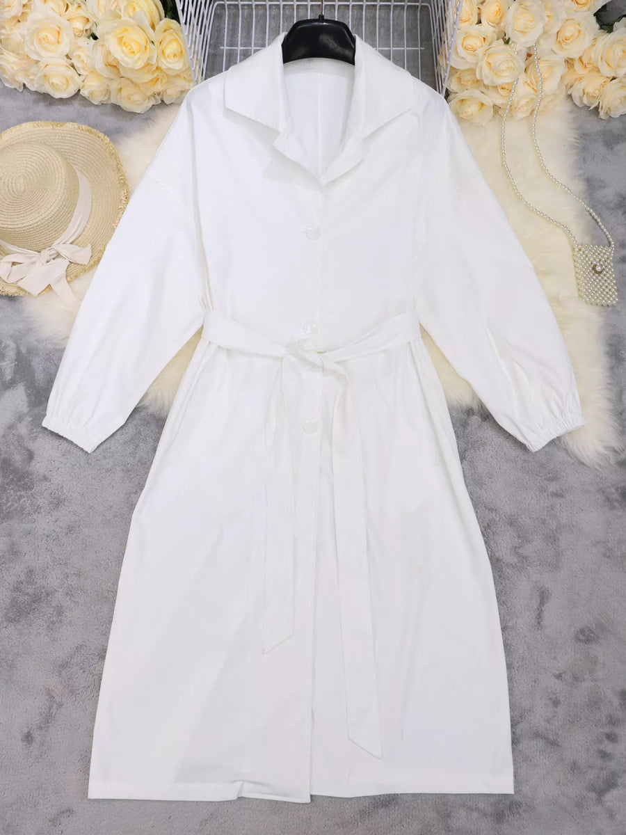 Midi Shirt Dress - Bazaare Mart