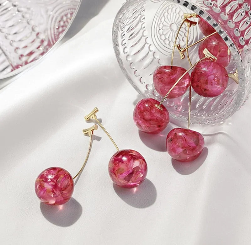 Women's Cherry Drop Earrings