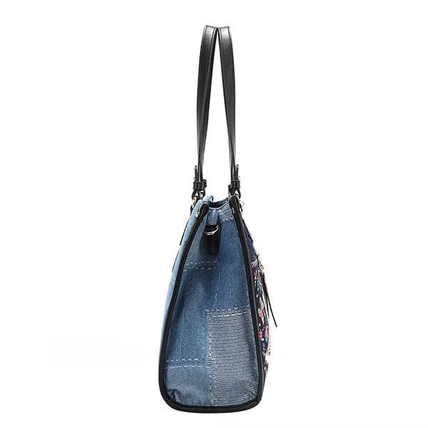 Nicole Lee USA Bosque de Amor Denim Tote Bag - Bazaare Mart