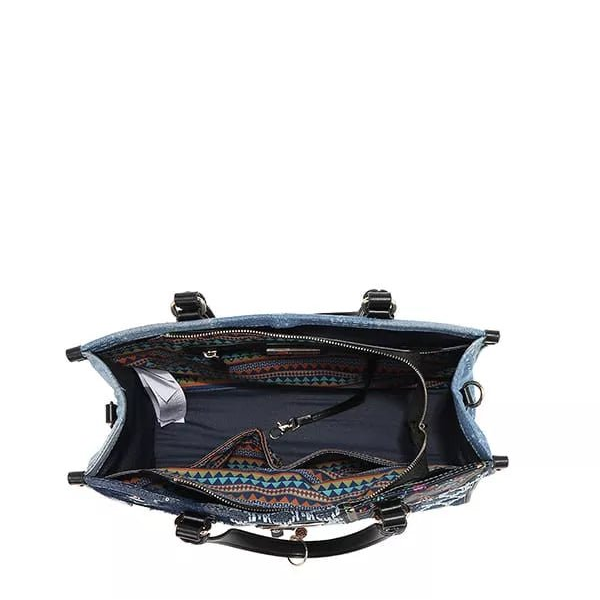 Nicole Lee USA Bosque de Amor Denim Tote Bag - Bazaare Mart