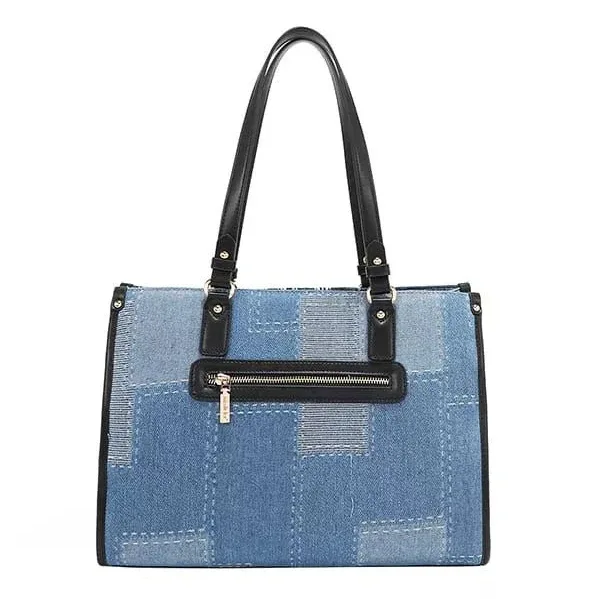 Nicole Lee USA Bosque de Amor Denim Tote Bag Bazaarre Mart Nicole Lee USA Bosque de Amor Denim Tote Bag