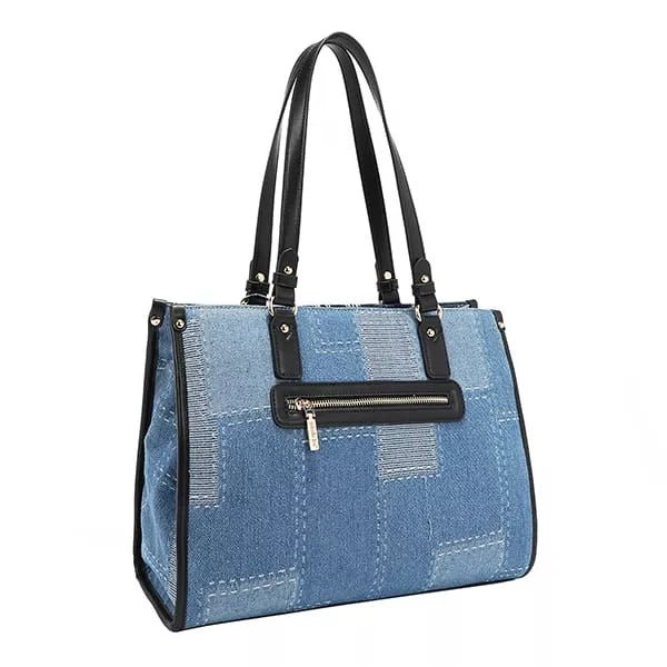 Nicole Lee USA Bosque de Amor Denim Tote Bag - Bazaare Mart