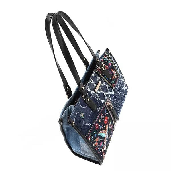 Nicole Lee USA Bosque de Amor Denim Tote Bag - Bazaare Mart