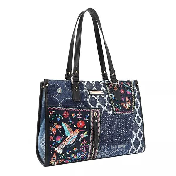 Nicole Lee USA Bosque de Amor Denim Tote Bag - Bazaare Mart