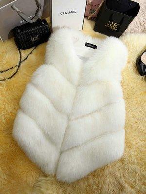 Nordic Empress Faux Fur Vest White Bazaare Mart Fur Vest