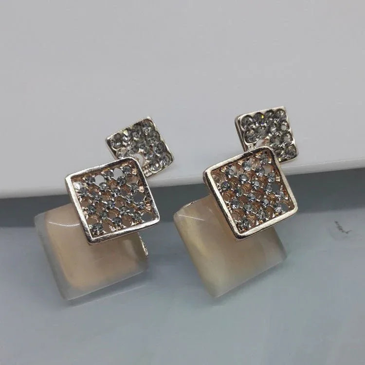 Pink Triple Diamond Necklace Set - Bazaare Mart