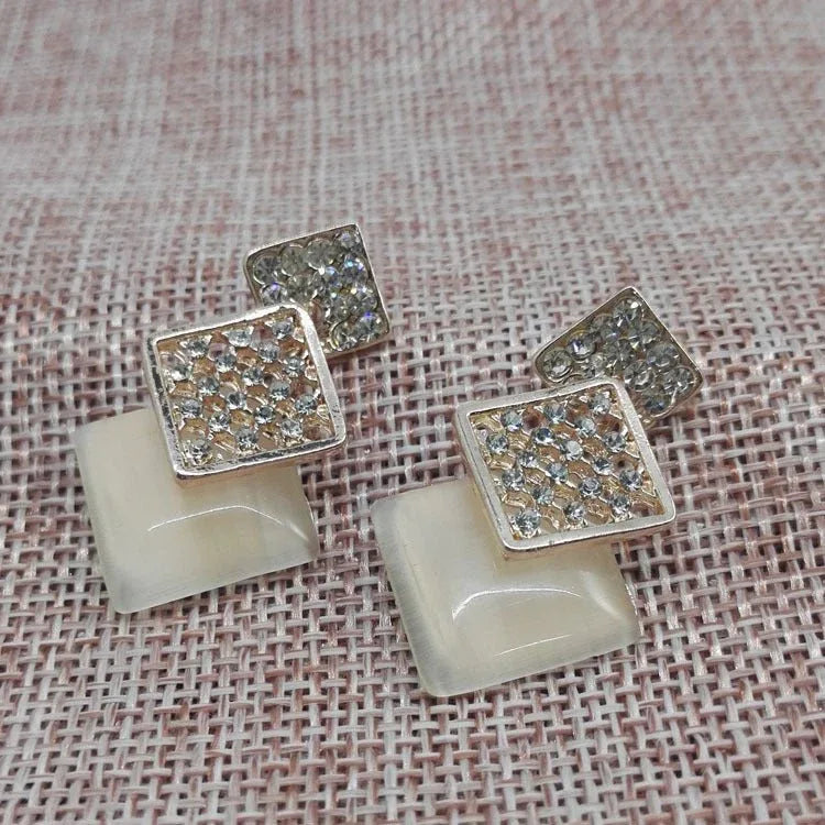 Pink Triple Diamond Necklace Set - Bazaare Mart