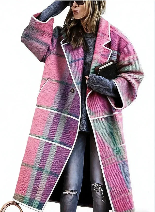 Plaid Light Weight Fall Coat Style1 Bazaare Mart Plaid Top Coats