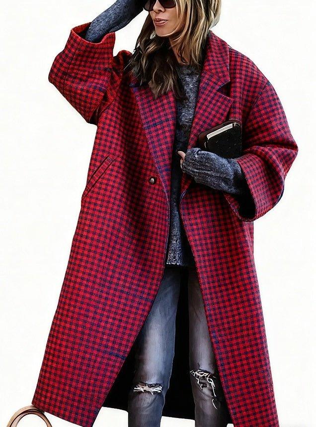 Plaid Light Weight Fall Coat Style2 Bazaare Mart Plaid Top Coats