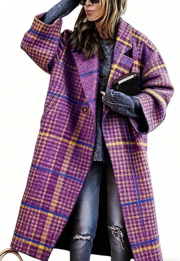 Plaid Light Weight Fall Coat Style7 Bazaare Mart Plaid Top Coats