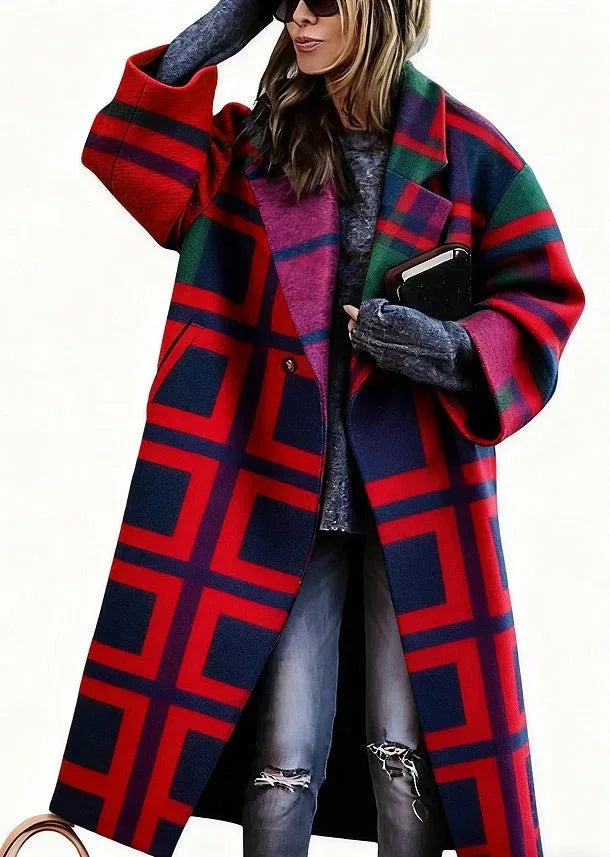 Plaid Light Weight Fall Coat Style8 Bazaare Mart Plaid Top Coats