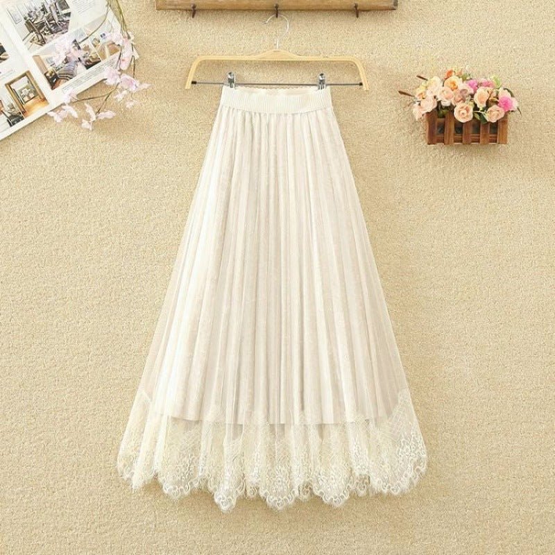 Plush Velvet Pleated Midi Skirt - Bazaare Mart