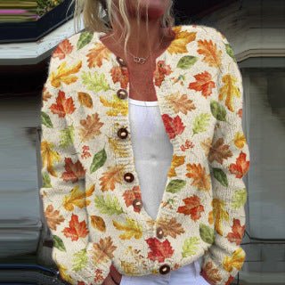 Printed Autumn Cardigan - Bazaare Mart