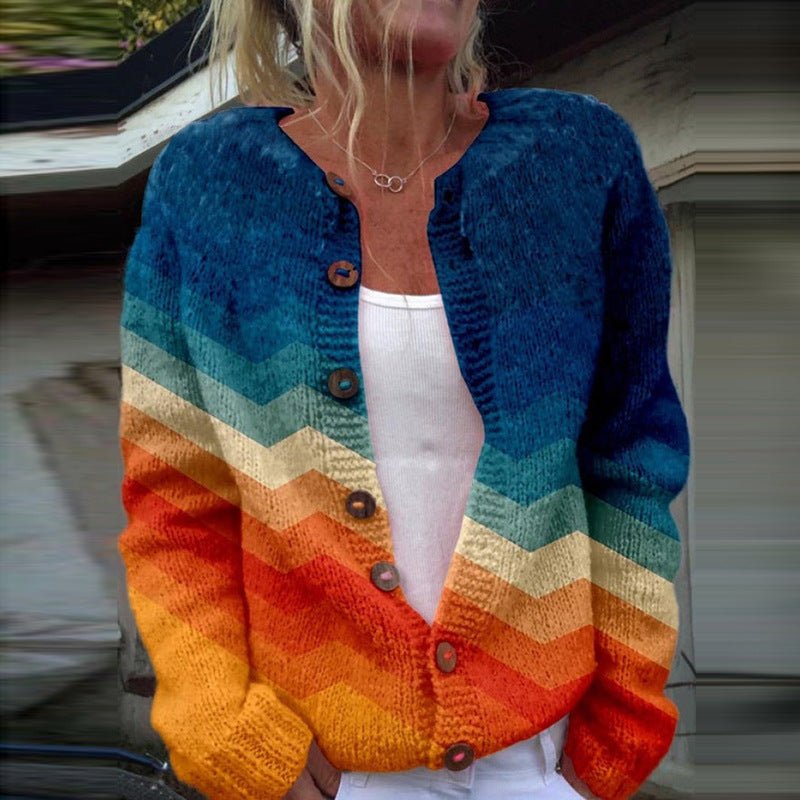Printed Autumn Cardigan - Bazaare Mart