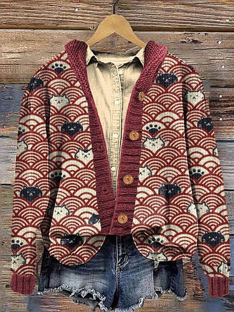 Printed Autumn Cardigan - Bazaare Mart