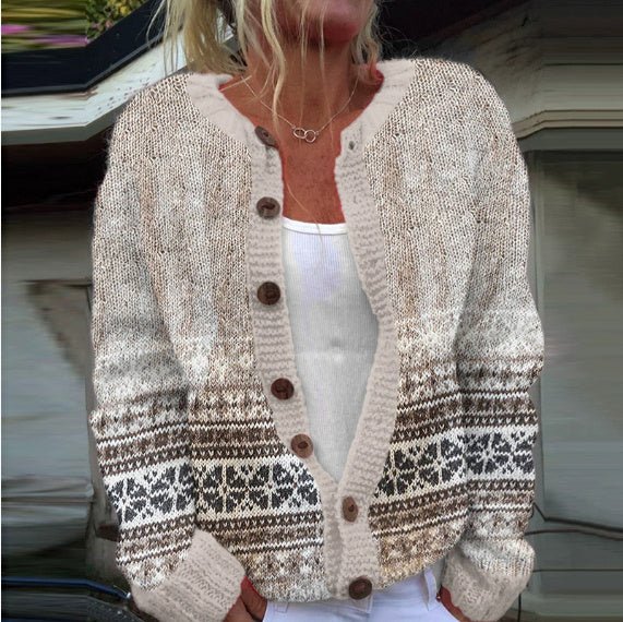 Printed Autumn Cardigan - Bazaare Mart