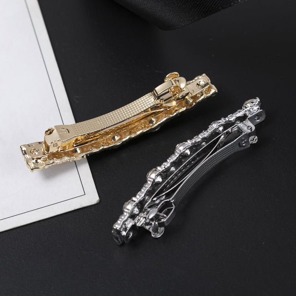 Rectangle Rhinestone Barrettes - Bazaare Mart