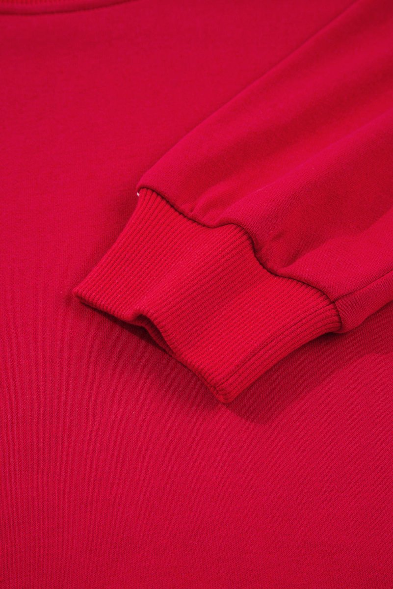 Red Varsity Striped Detail Sweatsuit - Bazaare Mart