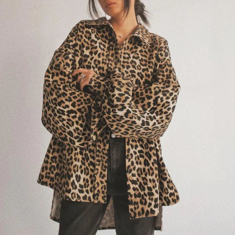 Retro Leopard Print Jacket Bazaare Mart Retro Leopard Artist Coat
