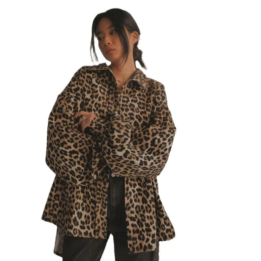 Retro Leopard Print Jacket Bazaare Mart Retro Leopard Artist Coat