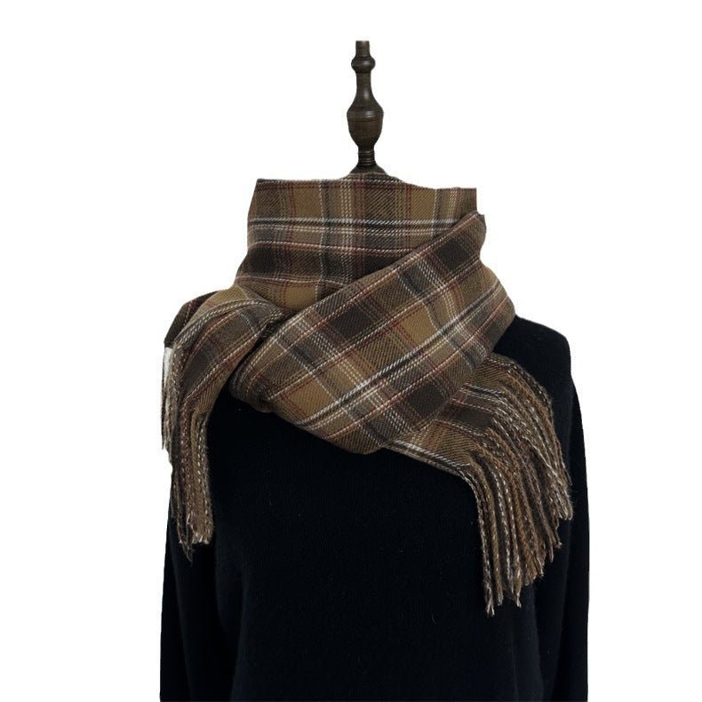 Retro Plaid Scarf - Bazaare Mart