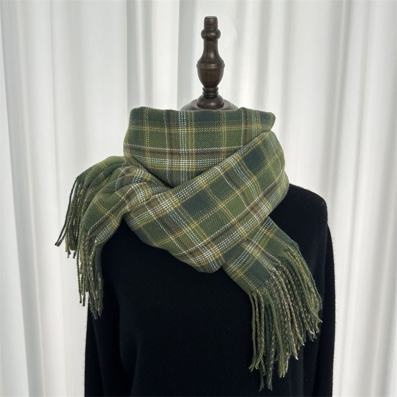 Retro Plaid Scarf - Bazaare Mart
