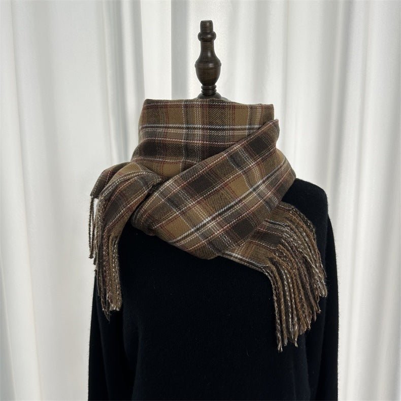 Retro Plaid Scarf - Bazaare Mart