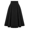 Retro Pleated Full Midi Skirt Black Bazaare Mart Midi Skirt