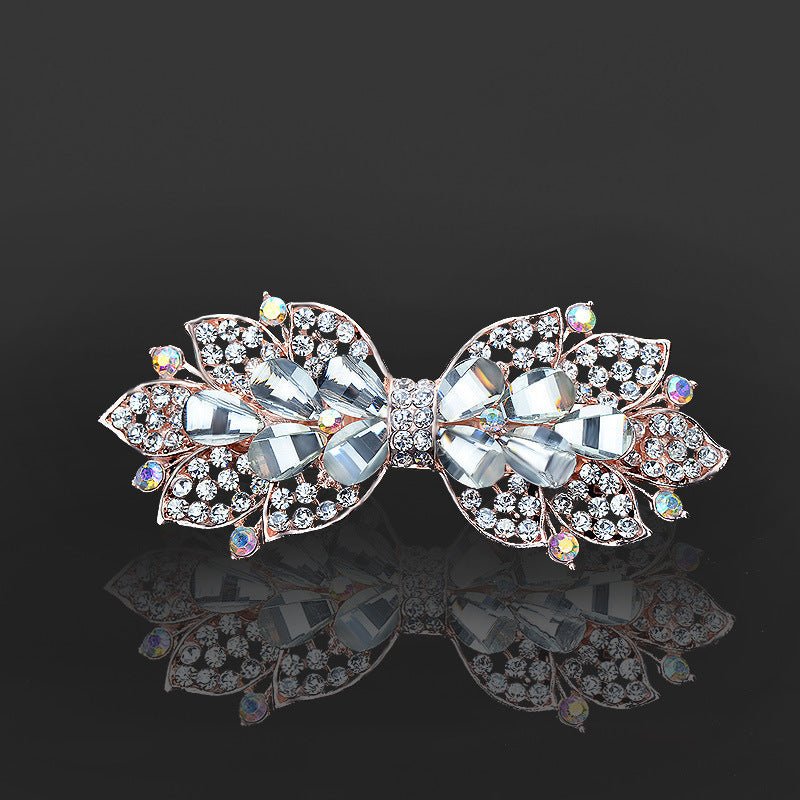 Rhinestone Bow Barrettes - Bazaare Mart