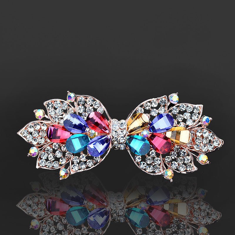 Rhinestone Bow Barrettes - Bazaare Mart