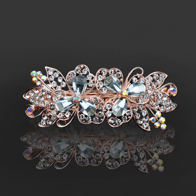 Rhinestone Bow Barrettes - Bazaare Mart