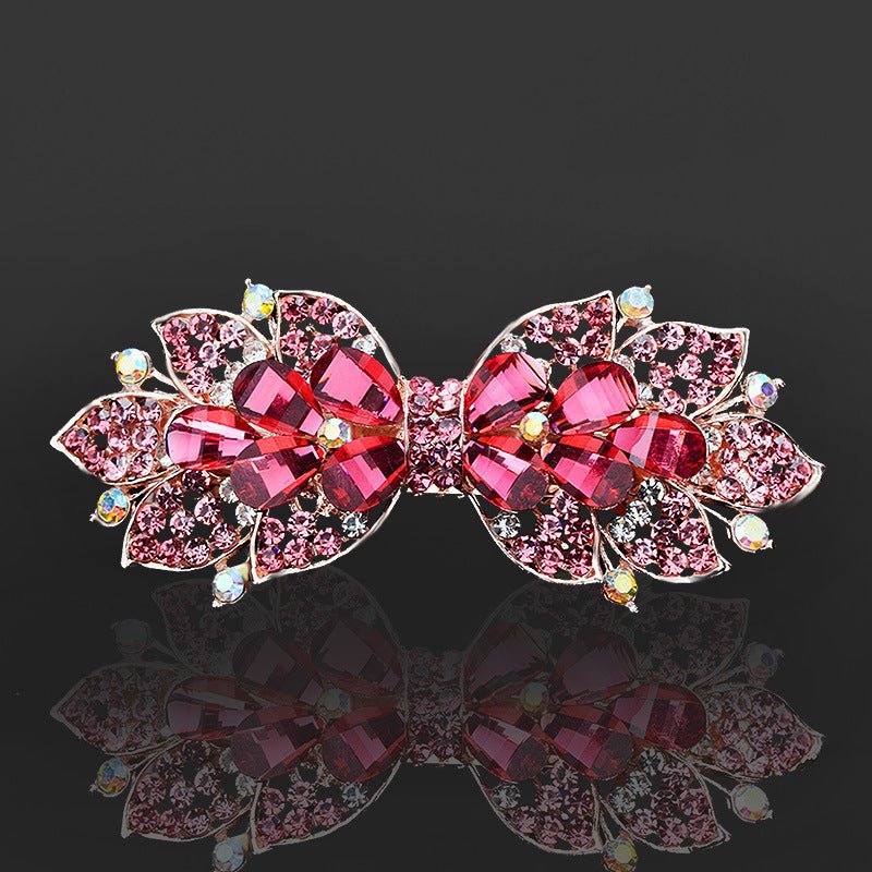 Rhinestone Bow Barrettes - Bazaare Mart