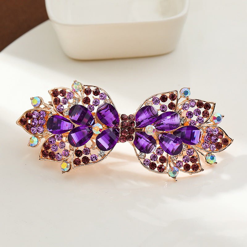 Rhinestone Bow Barrettes - Bazaare Mart