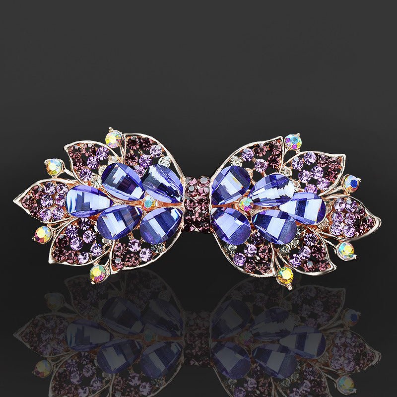 Rhinestone Bow Barrettes - Bazaare Mart